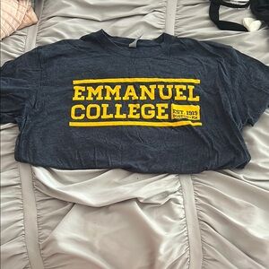 Next Level Apparel Navy and Yellow Tee